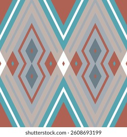 Motif Ikat Floral Paisley Embroidery Background. Ikat Diamond Geometric Ethnic Oriental Pattern traditional.aztec Style Abstract Vector design for Texture,fabric,clothing,wrapping,sarong.