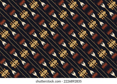 Motif ikat flower batik textile seamless pattern digital vector design for Print saree Kurti Borneo Fabric border brush symbols swatches designer