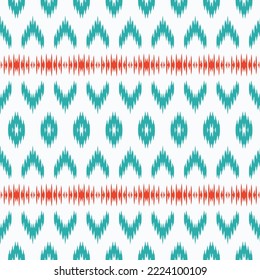 Motif ikat flowers batik textile seamless pattern digital vector design for Print saree Kurti Borneo Fabric border brush symbols swatches designer