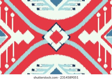 Motif Ikat, patrón geométrico étnico sin fisuras. Nativo americano, africano, mexicano, indio, marroquí. Diseño para ropa, tela, papel pintado, alfombra, decoración casera, textil, textura.