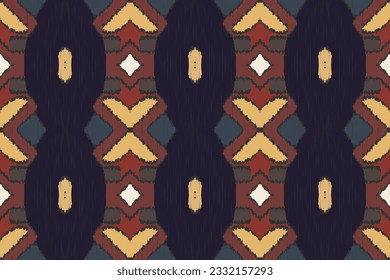 Motif Ikat Paisley Embroidery Background. Ikat Background Geometric Ethnic Oriental Pattern traditional.aztec Style Abstract Vector illustration.design for Texture,fabric,clothing,wrapping,sarong.