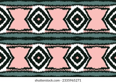 Motif Ikat Paisley Embroidery Background. Ikat Diamond Geometric Ethnic Oriental Pattern Traditional. Ikat Aztec Style Abstract Design for Print Texture,fabric,saree,sari,carpet.