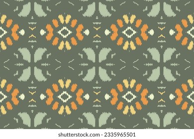 Motif Ikat Paisley Embroidery Background. Ikat Pattern Geometric Ethnic Oriental Pattern traditional.aztec Style Abstract Vector illustration.design for Texture,fabric,clothing,wrapping,sarong.