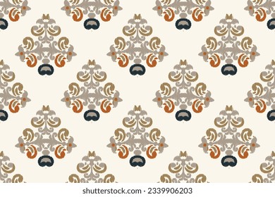 Motif Ikat Paisley Embroidery Background. Ikat Pattern Geometric Ethnic Oriental Pattern Traditional. Ikat Aztec Style Abstract Design for Print Texture,fabric,saree,sari,carpet.