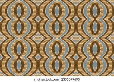 Motif Ikat Paisley Embroidery Background. Ikat Texture Geometric Ethnic Oriental Pattern traditional.aztec Style Abstract Vector illustration.design for Texture,fabric,clothing,wrapping,sarong.