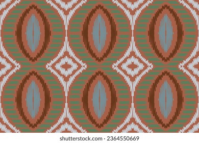 Motif Ikat Paisley Embroidery Background. Ikat Print Geometric Ethnic Oriental Pattern traditional.aztec Style Abstract Vector illustration.design for Texture,fabric,clothing,wrapping,sarong.
