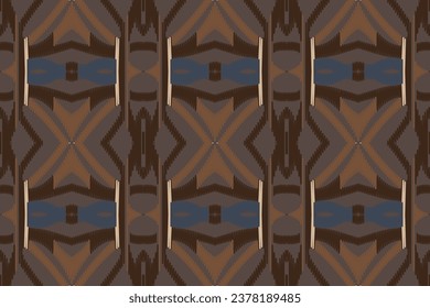 Motif Ikat Paisley Embroidery Background. Ikat Aztec Geometric Ethnic Oriental Pattern traditional.aztec Style Abstract Vector illustration.design for Texture,fabric,clothing,wrapping,sarong.