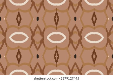 Motif Ikat Paisley Embroidery Background. Ikat Prints Geometric Ethnic Oriental Pattern traditional.aztec Style Abstract Vector illustration.design for Texture,fabric,clothing,wrapping,sarong.