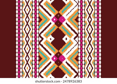 Motif Ikat Paisley Embroidery Background. Ikat Print Geometric Ethnic Oriental Pattern Traditional. Ikat Aztec Style Abstract Design for Print Texture,fabric,saree,sari,carpet.