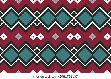 Motif Ikat Paisley Embroidery Background. Ikat Patterns Geometric Ethnic Oriental Pattern traditional.aztec Style Abstract Vector illustration.design for Texture,fabric,clothing,wrapping,sarong.