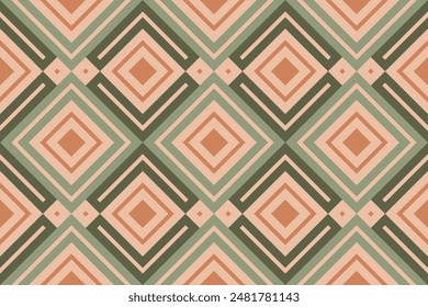 Motif Ikat Paisley Embroidery Background. Ikat Diamond Geometric Ethnic Oriental Pattern traditional.aztec Style Abstract Vector illustration.design for Texture,fabric,clothing,wrapping,sarong.