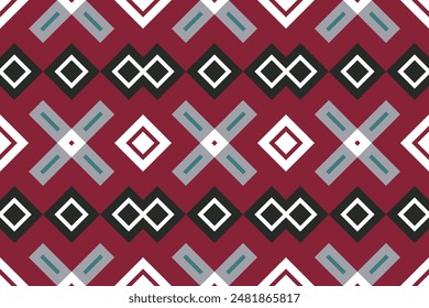 Motif Ikat Paisley Embroidery Background. Ikat Pattern Geometric Ethnic Oriental Pattern Traditional. Ikat Aztec Style Abstract Design for Print Texture,fabric,saree,sari,carpet.