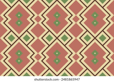 Motif Ikat Paisley Embroidery Background. Ikat Print Geometric Ethnic Oriental Pattern traditional.aztec Style Abstract Vector illustration.design for Texture,fabric,clothing,wrapping,sarong.
