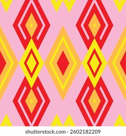 Motif Ikat Paisley Embroidery Background. Ikat Frame Geometric Ethnic Oriental Pattern traditional.aztec Style Abstract Vector illustration.design for Texture,fabric,clothing,wrapping,sarong.