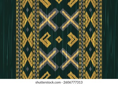 Motif Ikat Paisley Embroidery Background. Ikat Floral Geometric Ethnic Oriental Pattern Traditional. Ikat Aztec Style Abstract Design for Print Texture,fabric,saree,sari,carpet.