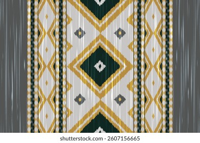 Motif Ikat Paisley Embroidery Background. Ikat Fabric Geometric Ethnic Oriental Pattern Traditional. Ikat Aztec Style Abstract Design for Print Texture,fabric,saree,sari,carpet.