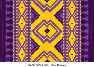 Motif Ikat Paisley Embroidery Background. Ikat Flower Geometric Ethnic Oriental Pattern Traditional. Ikat Aztec Style Abstract Design for Print Texture,fabric,saree,sari,carpet.