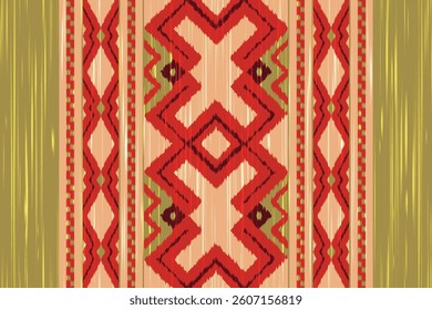 Motif Ikat Paisley Embroidery Background. Ikat Diamond Geometric Ethnic Oriental Pattern traditional.aztec Style Abstract Vector illustration.design for Texture,fabric,clothing,wrapping,sarong.