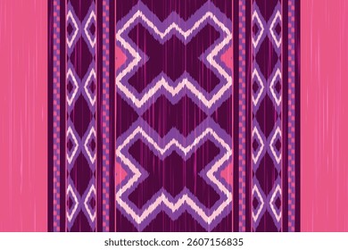 Motif Ikat Paisley Embroidery Background. Ikat Diamond Geometric Ethnic Oriental Pattern Traditional. Ikat Aztec Style Abstract Design for Print Texture,fabric,saree,sari,carpet.