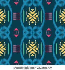 Motif ikat Seamless Pattern diamond tribal cross Borneo Scandinavian Batik bohemian texture digital vector design for Print saree kurti Fabric brush symbols swatches