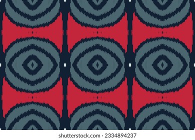 Motif Ikat Seamless Pattern Embroidery Background. Ikat Flower Geometric Ethnic Oriental Pattern Traditional. Ikat Aztec Style Abstract Design for Print Texture,fabric,saree,sari,carpet.