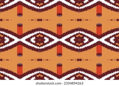 Motif Ikat Seamless Pattern Embroidery Background. Ikat Damask Geometric Ethnic Oriental Pattern Traditional. Ikat Aztec Style Abstract Design for Print Texture,fabric,saree,sari,carpet.