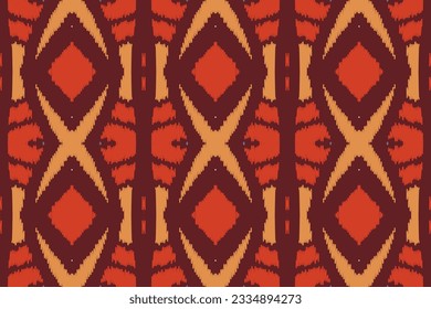 Motif Ikat Seamless Pattern Embroidery Background. Ikat Background Geometric Ethnic Oriental Pattern Traditional. Ikat Aztec Style Abstract Design for Print Texture,fabric,saree,sari,carpet.