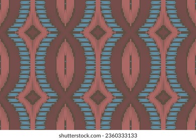 Motif Ikat Seamless Pattern Embroidery Background. Ikat Designs Geometric Ethnic Oriental Pattern Traditional. Ikat Aztec Style Abstract Design for Print Texture,fabric,saree,sari,carpet.