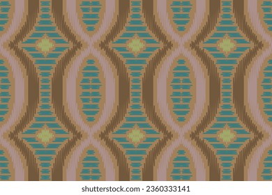 Motif Ikat Seamless Pattern Embroidery Background. Ikat Background Geometric Ethnic Oriental Pattern Traditional. Ikat Aztec Style Abstract Design for Print Texture,fabric,saree,sari,carpet.