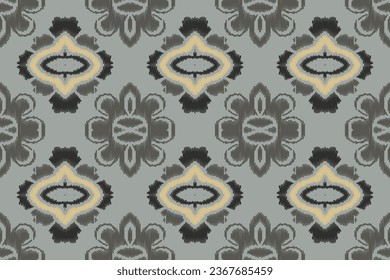 Motif Ikat Fondo De Bordado De Patrón Sin Marea. Patrones Ikat Patrón Geométrico Étnico Oriental Tradicional. Diseño abstracto de estilo azteca Ikat para textura impresa, tela, sari, alfombra.