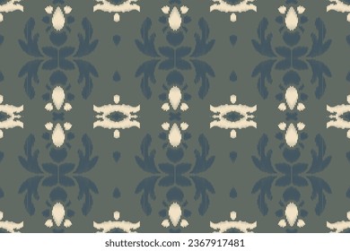 Motif Ikat Seamless Pattern Embroidery Background. Ikat Texture Geometric Ethnic Oriental Pattern Traditional. Ikat Aztec Style Abstract Design for Print Texture,fabric,saree,sari,carpet.