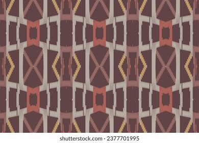 Motif Ikat Seamless Pattern Embroidery Background. Ikat Flower Geometric Ethnic Oriental Pattern traditional.aztec Style Abstract Vector design for Texture,fabric,clothing,wrapping,sarong.