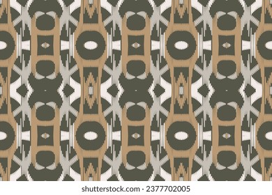 Motif Ikat Fondo De Bordado De Patrón Sin Marea. Patrón oriental geométrico triangular Ikat tradicional. Estilo azteca Abstracto Diseño vectorial para textura, tela, ropa, envoltura, sarong.
