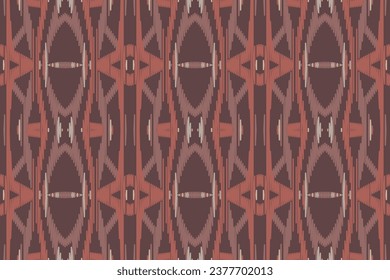 Motif Ikat Seamless Pattern Embroidery Background. Ikat Flower Geometric Ethnic Oriental Pattern Traditional. Ikat Aztec Style Abstract Design for Print Texture,fabric,saree,sari,carpet.