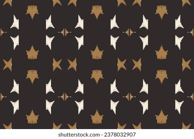 Motif Ikat Fondo De Bordado De Patrón Sin Marea. Patrón oriental geométrico floral Ikat tradicional.azteca estilo Abstracto Diseño vectorial para textura, tela, ropa, envoltura, sarong.