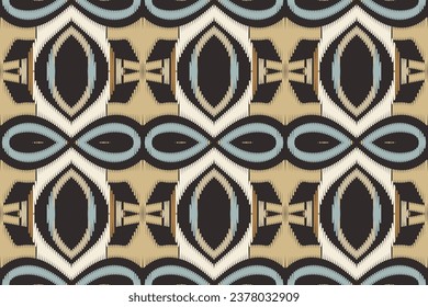 Motif Ikat Seamless Pattern Embroidery Background. Ikat Diamond Geometric Ethnic Oriental Pattern traditional.aztec Style Abstract Vector design for Texture,fabric,clothing,wrapping,sarong.