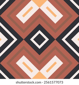 Motif Ikat Seamless Pattern Embroidery Background. Ikat Fabric Geometric Ethnic Oriental Pattern traditional.aztec Style Abstract Vector design for Texture,fabric,clothing,wrapping,sarong.