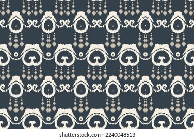 Motif ikat stripe batik textile seamless pattern digital vector design for Print saree Kurti Borneo Fabric border brush symbols swatches cotton