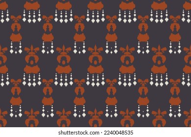 Motif ikat stripe batik textile seamless pattern digital vector design for Print saree Kurti Borneo Fabric border brush symbols swatches designer