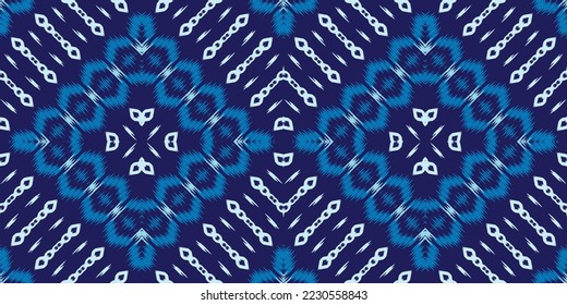Motif ikat triangle batik textile seamless pattern, Ikat Print digital vector design for Print saree Kurti Borneo Fabric border brush symbols swatches cotton