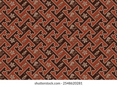 Motif Kembang Telang, Tanjidor, Tapak Dara. Batik Betawi Indonesia