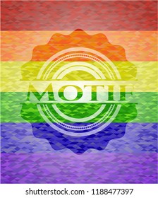 Motif lgbt colors emblem 