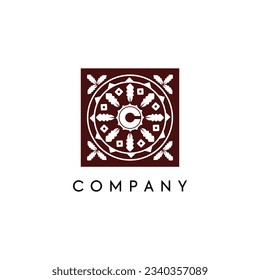 Motif logo design, art, pattern, flower art, leaf logo, nature logo, fashion