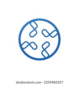 motif logo round textile icon ab