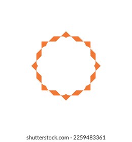 motif logo round textile icon a