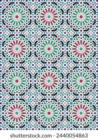 motif marocain mosaïques traditionnelle zlij