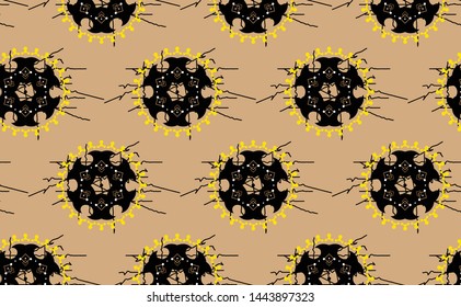 motif on brown cloth beautiful