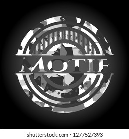 Motif on grey camo pattern