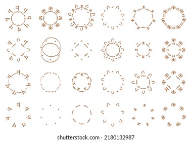 Motif and Pattern of Ancient Cave Drawing at Diriyah, Saudi Arabia. Vector Illustration.