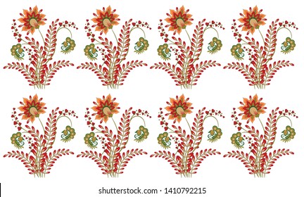 motif pattern mughal floral pattern